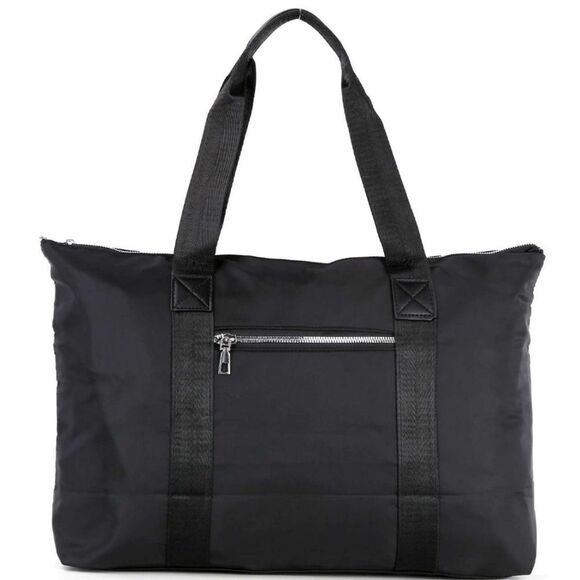 Gorgeous Black Oversized Tote Bling Bag Studded Weekender Activewear - Picture 6 of 8